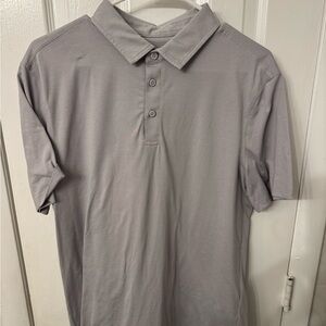 Lululemon Athletica Gray Polo Shirt Performance Fabric